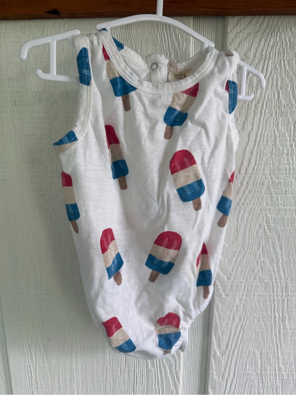SIIX White Kids Popsicle Print Sleeveless Bodysuit